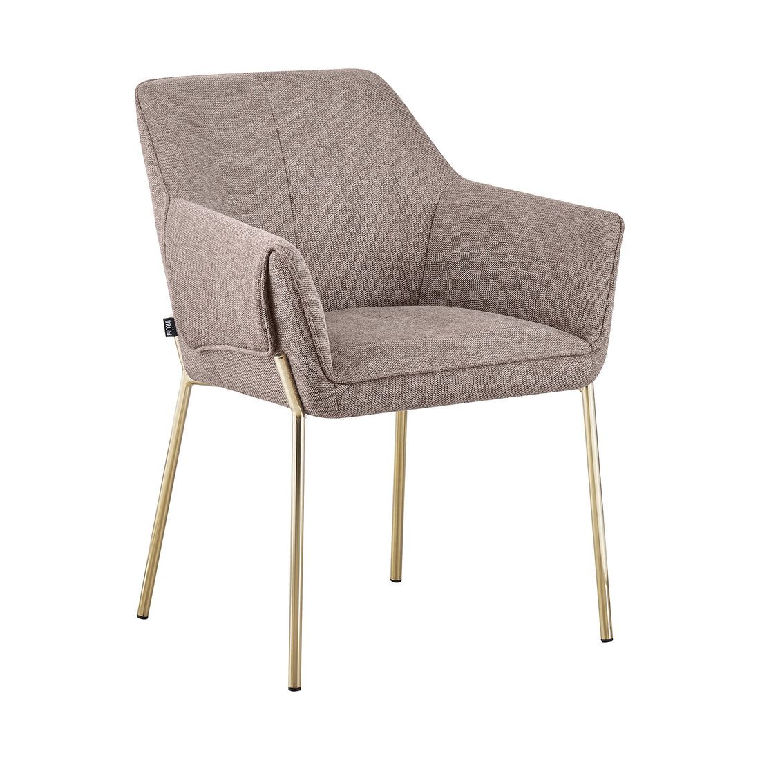 Silla Toronto Taupe Fondo Blanco Vista en Perspectiva