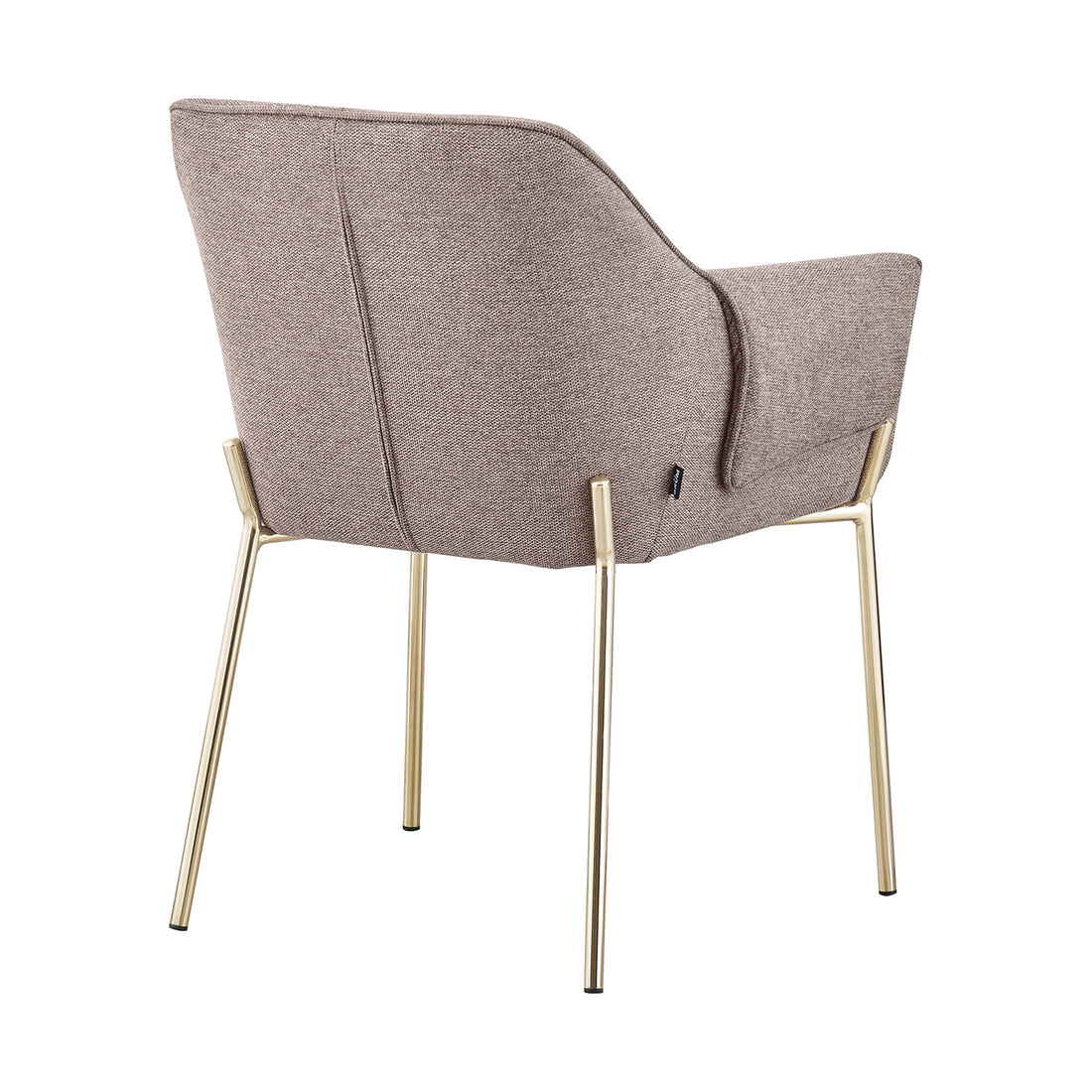 Silla Toronto Taupe Fondo Blanco Vista en Perspectiva Trasera