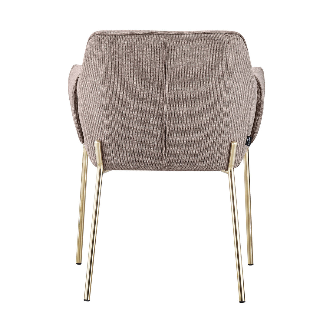 Silla Toronto Taupe Fondo Blanco Vista Trasera