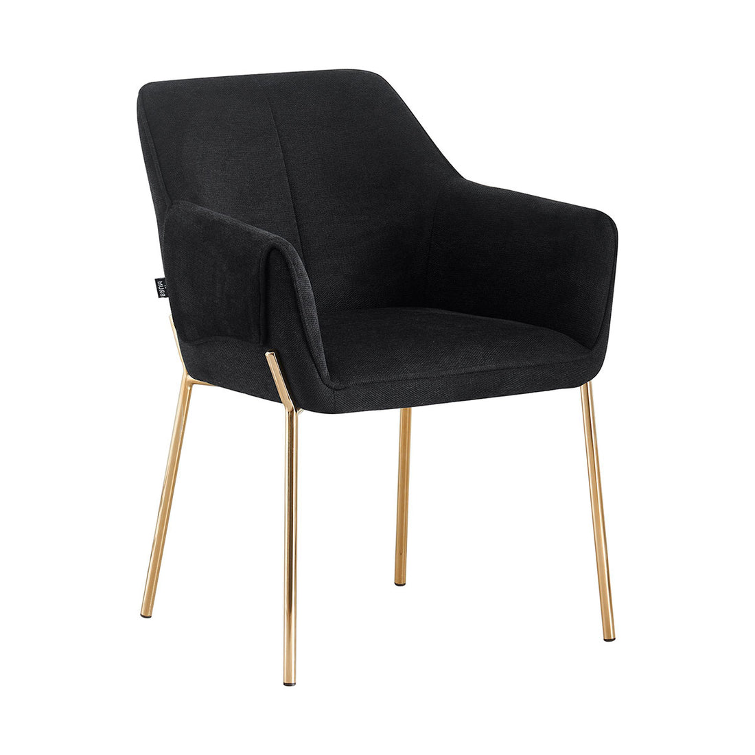 Silla Toronto Negro Fondo Blanco Vista en Perspectiva 