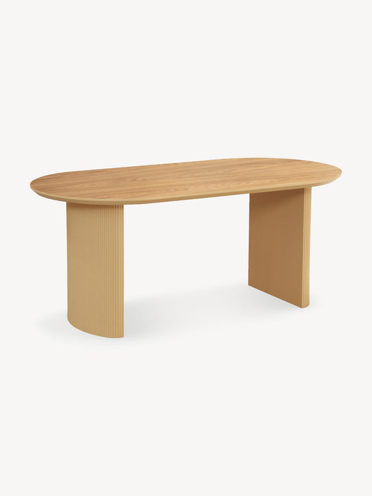 Mesa de Comedor Chipre Natural 180cm Vista en Perspectiva