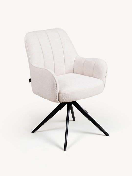Silla Amsterdam Beige Vista en Perspectiva