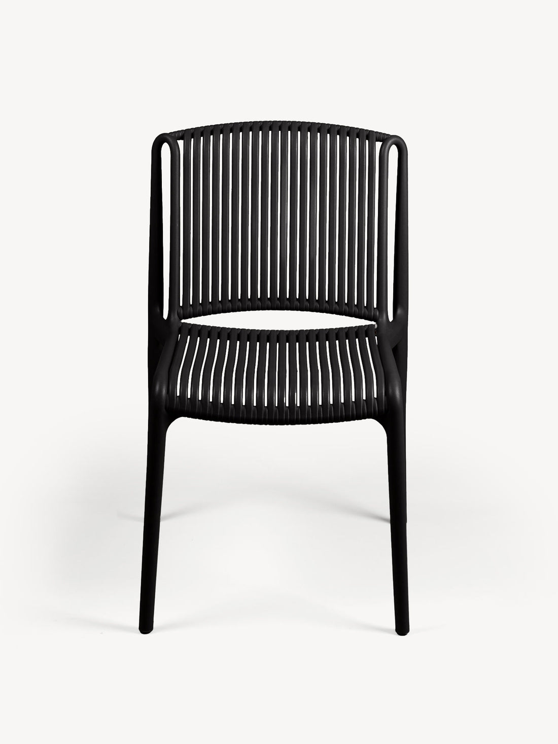 Silla de Exterior Creta Negro Vista Frontal