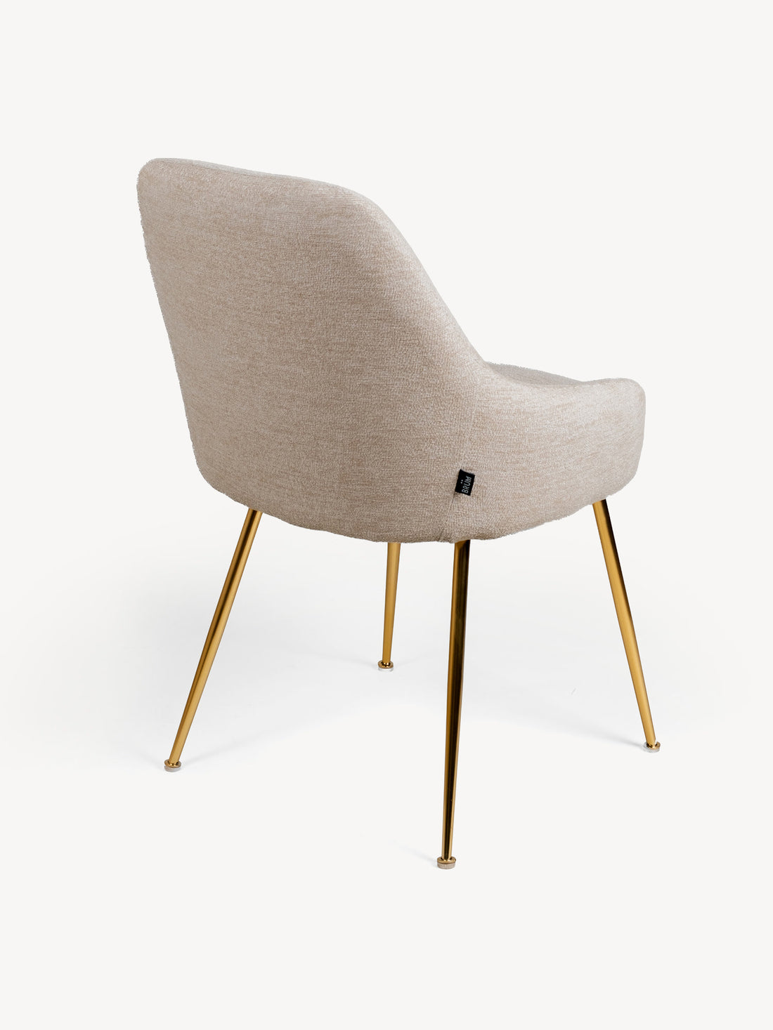 Silla Galicia Beige Vista en Perspectiva Trasera