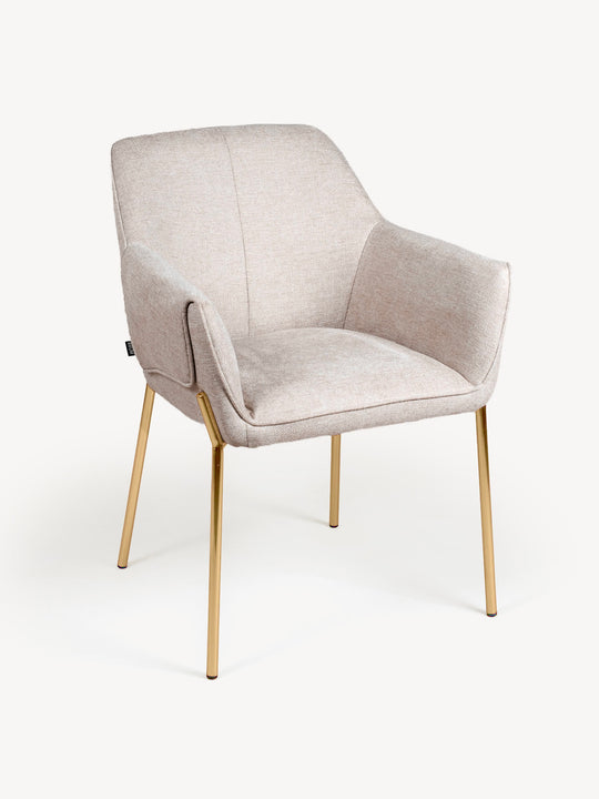 Silla Toronto Beige Vista en Perspectiva