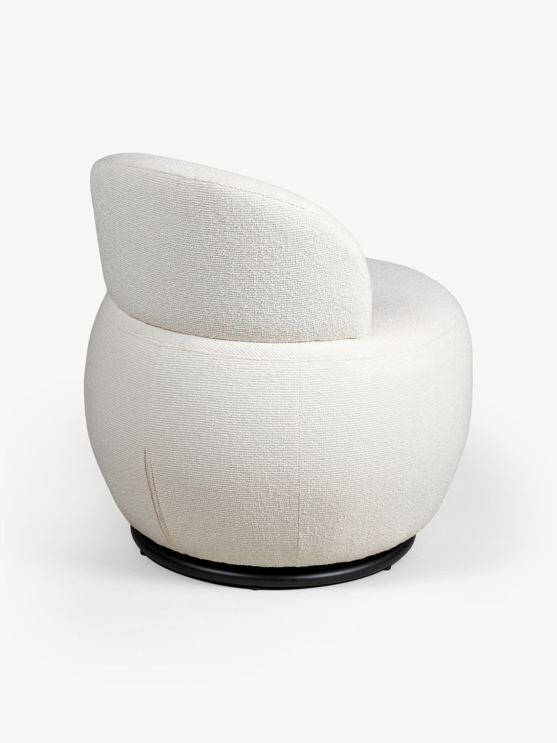 Sillón Giratorio Finlandia Beige Vista en Perspectiva Trasera
