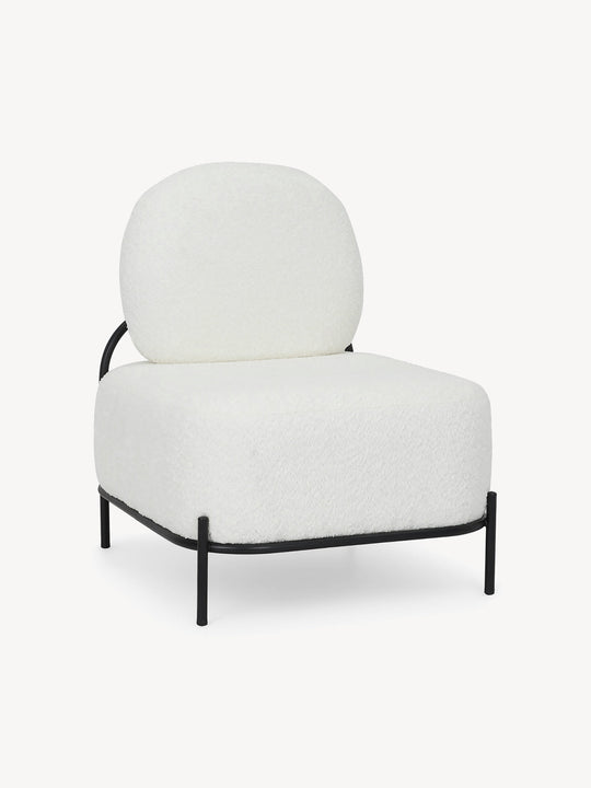 Sillón Individual Chicago Blanco Vista en Perspectiva