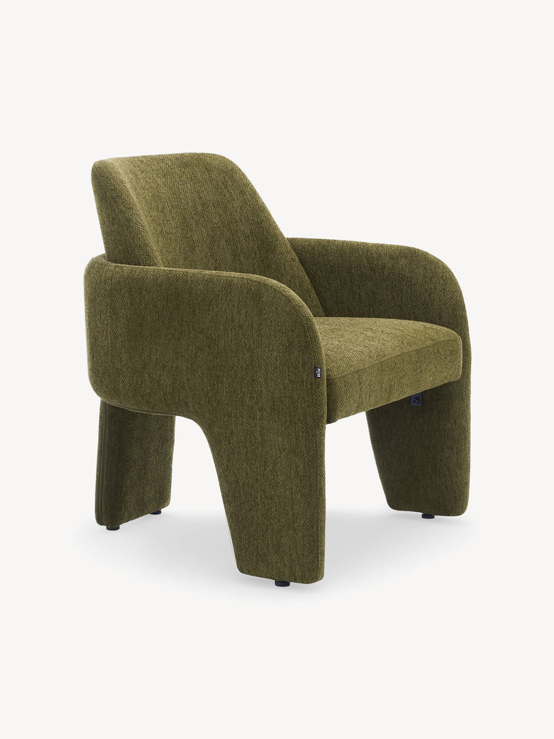 Sillón Individual Duba Verde Vista en Perspectiva
