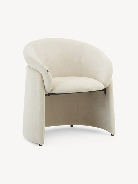 Sillón Individual Ibri Beige Vista en Perspectiva
