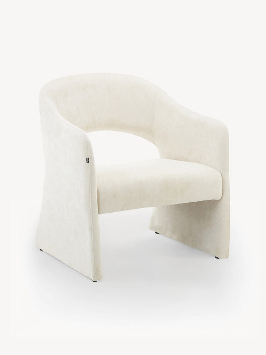 Sillón Individual Qur Beige Vista en Perspectiva