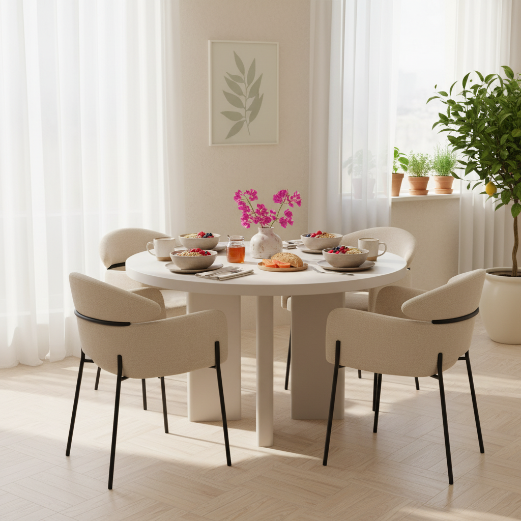 Mesa de Comedor Caba en desayuno estilo Padua, foto ambientada