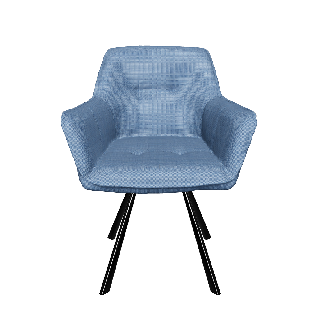 Silla Boston Azul Modelo 3D|