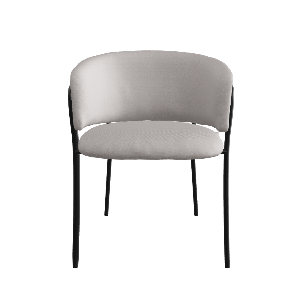 Silla Escocia Beige  Pata Negra Vista 3d
