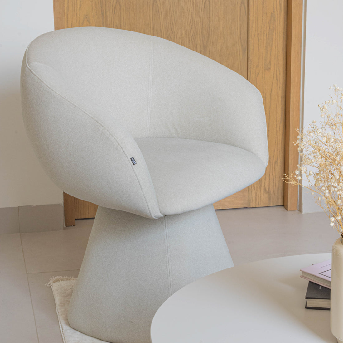 Video Silla Doha Beige Vista En Perspectiva En Sala