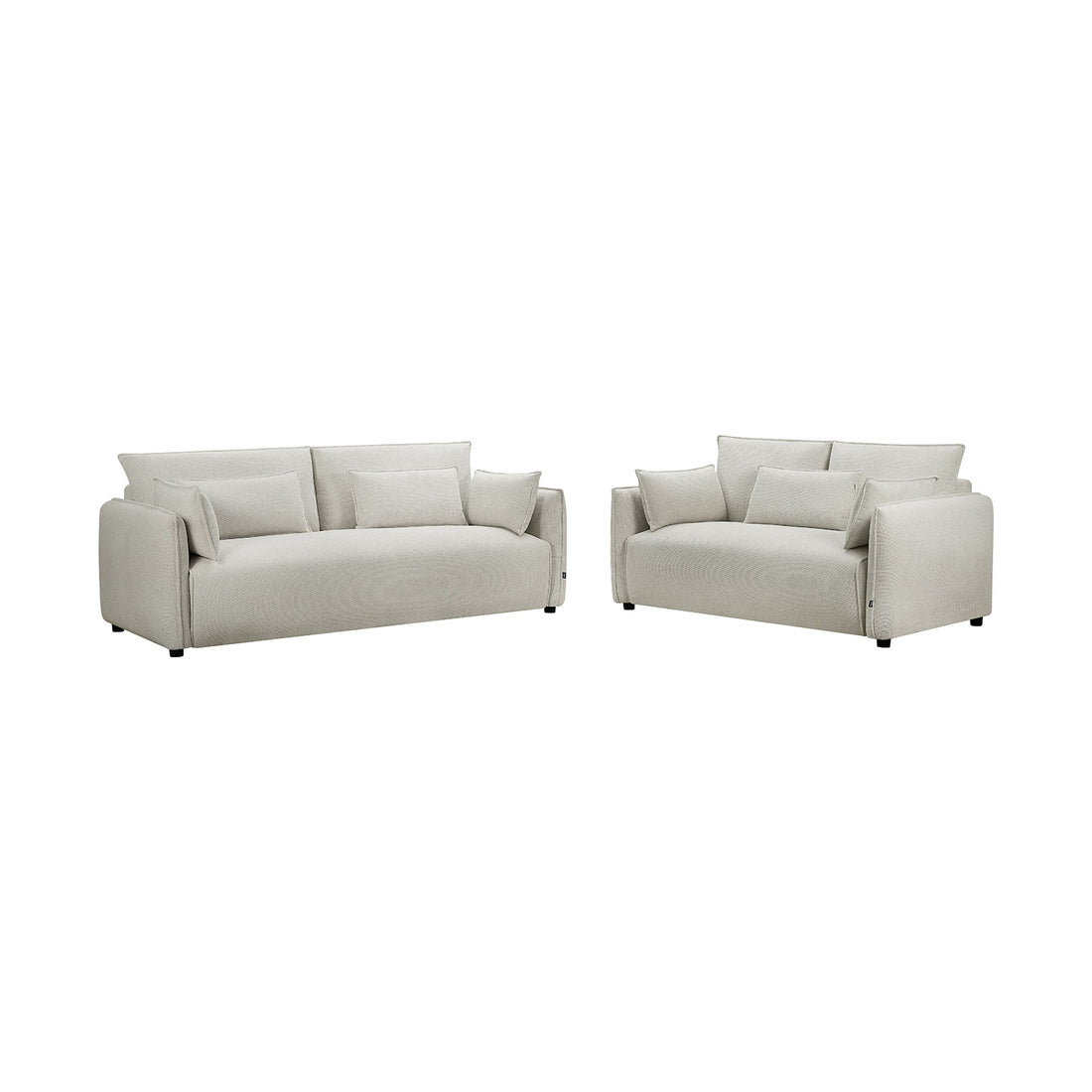 Sofá Noruega Beige, vista de pareja de sofás