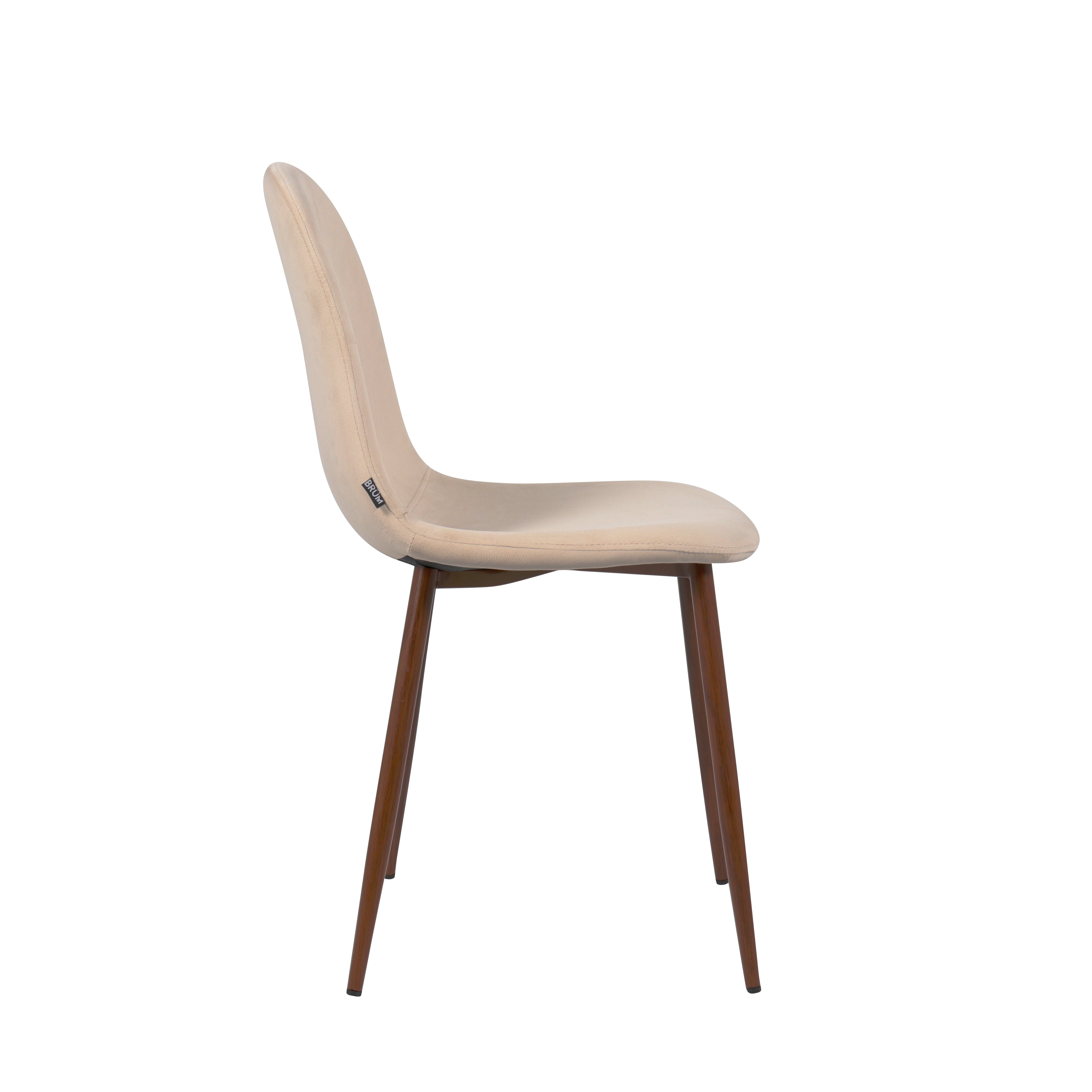Silla Valencia Beige Vista en Perspectiva Trasera