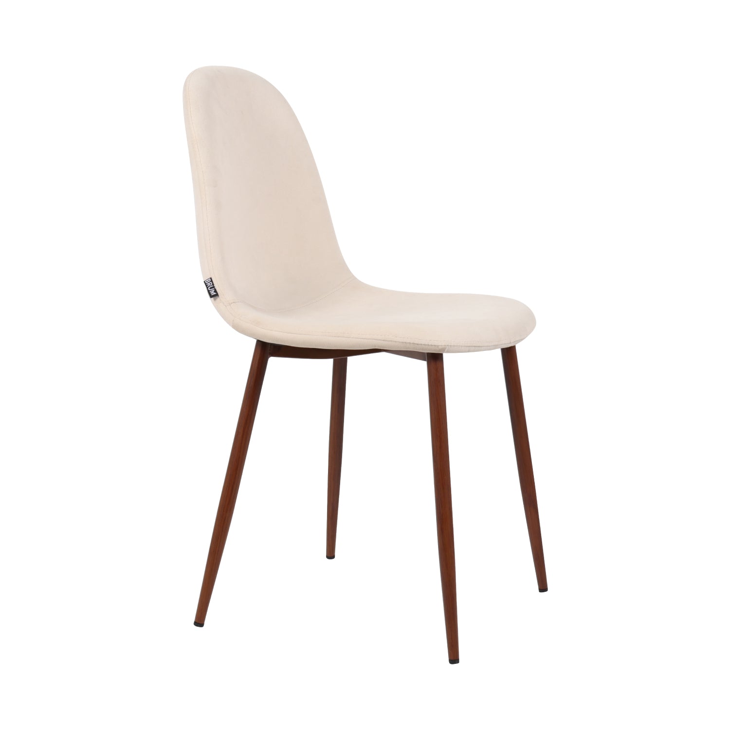 Silla Valencia Crema Vista en Perspectiva