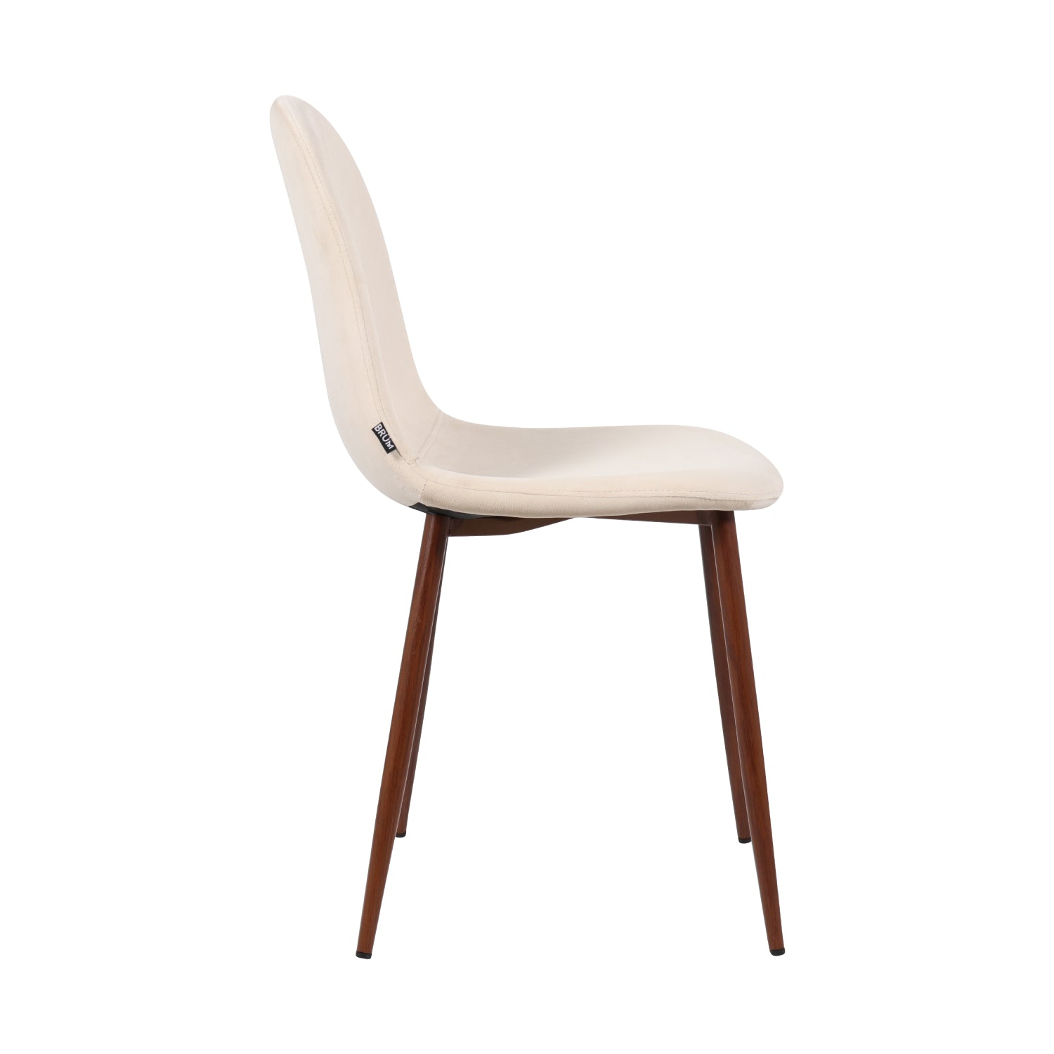 Silla Valencia Crema Vista en Perspectiva Trasera